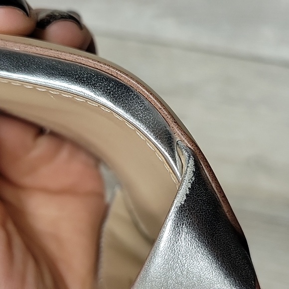 Sam Edelman Size 6 Silver Leather Daniella Block Heeled Sandal - Picture 14 of 15